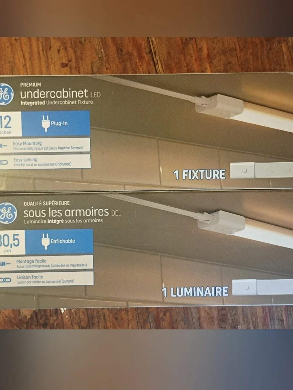 Premium Under-Cabinet LED Light Bar Pair- White